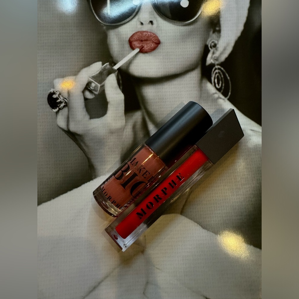 Morphe lipgloss bundle red hot chili & natural born kisser NWOT - Picture 2 of 5